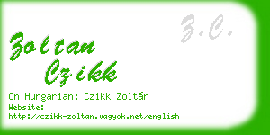 zoltan czikk business card